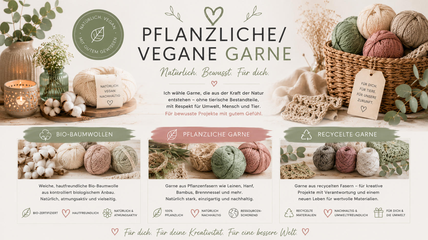 pflanzliche/vegane Garne