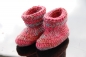Preview: warme Ökowoll-Babyschuhe / Hausschuhe gehäkelt