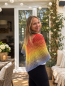 Preview: Bio-Dreieckstuch Fantasy Colours, gehäkelt aus 100 % Bio-Baumwolle, GOTS-zertifiziert