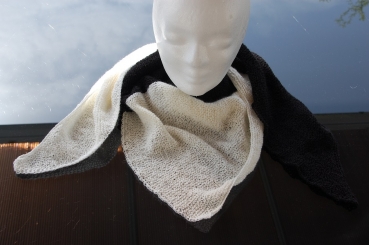 Dreieckstuch Merino lace, 2-farbig, EXP-zertifiziert, mulesing-frei