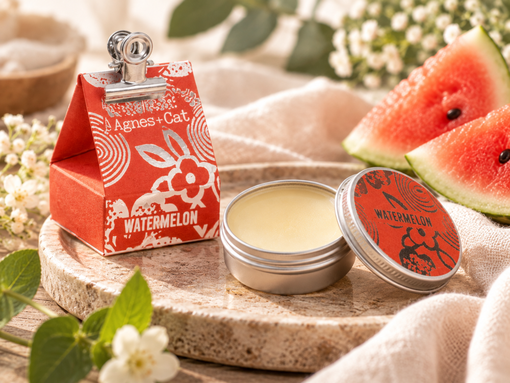 Preview: Agnes & Cat Lippenbalsam Wassermelone – natürliche Lippenpflege, vegan