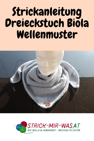 Strickanleitung Dreieckstuch „Biola – Wellenmuster" (PDF)
