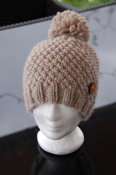 Bio-Merino Haube, GOTS-zertifiziert, mulesing-frei