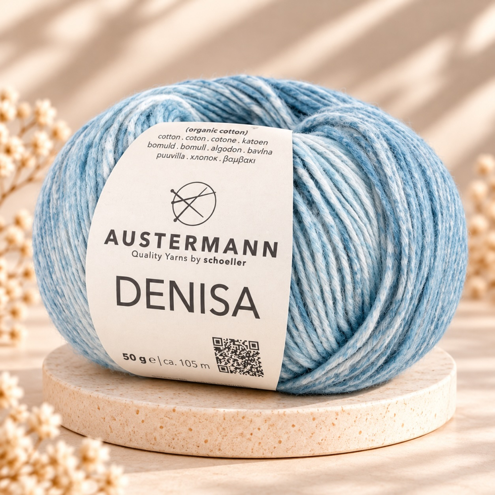 Denisa - 100 % Bio-Baumwolle mit wunderschönem Spraydruck-Farbverlauf