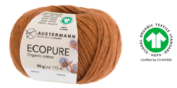 Preview: Ecopure Bio-Baumwolle – GOTS-zertifiziertes Baumwollgarn mit besonderem Griff