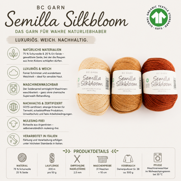 Semilla Silkbloom, GOTS-zertifiziert