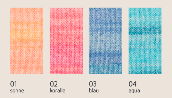 Denisa - 100 % Bio-Baumwolle mit wunderschönem Spraydruck-Farbverlauf