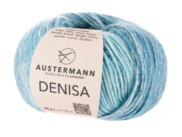 Denisa - 100 % Bio-Baumwolle mit wunderschönem Spraydruck-Farbverlauf