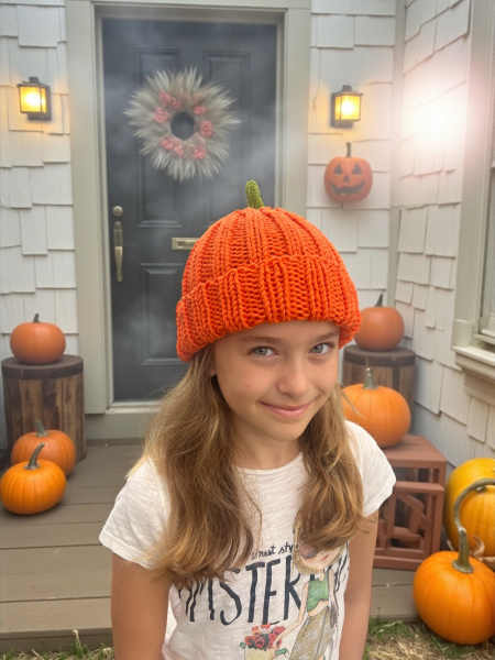 Preview: Kürbismütze aus 100 % ökologisch hergestellter Merinowolle, mulesing-frei, EXP-zertifiziert