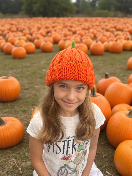 Preview: Kürbismütze aus 100 % ökologisch hergestellter Merinowolle, mulesing-frei, EXP-zertifiziert