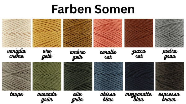 Somen, tolles Mischgarn aus Leinen & recycelter Baumwolle, vegan
