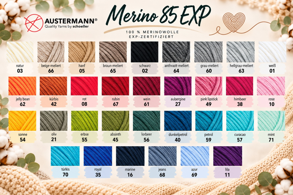 Preview: Sparset Haube und Loop aus Öko-Merinowolle, EXP-zertifiziert, mulesing-frei