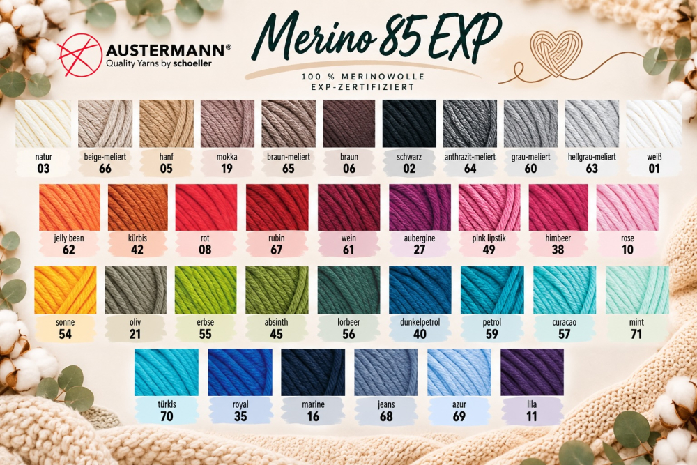 Preview: Sparset Haube und Loop aus Öko-Merinowolle, EXP-zertifiziert, mulesing-frei