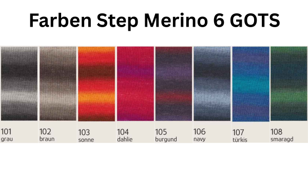 Step 6 Bio-Merino, GOTS-zertifiziert & EXP-zertifiziert (6-fach)