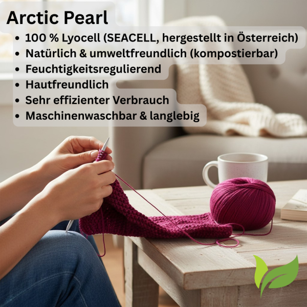 Preview: Arctic Pearl - Luxusgarn aus 100 % Lyocell (SEACELL)