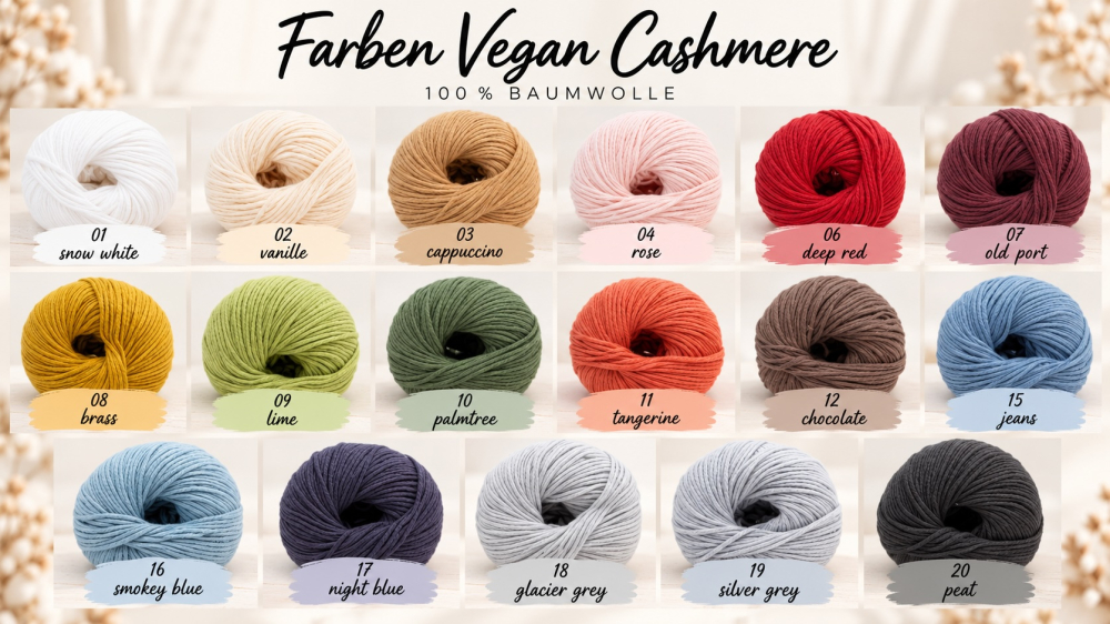 Preview: Vegan Cashmere - 100 % Baumwolle mit Cashmere-Feeling, vegan