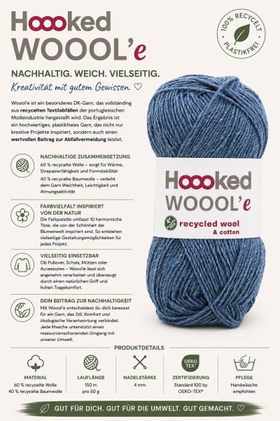 Woool'e – Nachhaltiges Garn aus recycelten Textilien