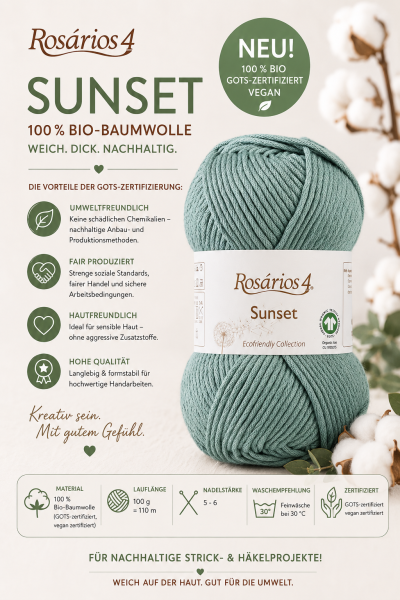 Sunset: 100 % Bio-Baumwolle, GOTS-zertifiziert