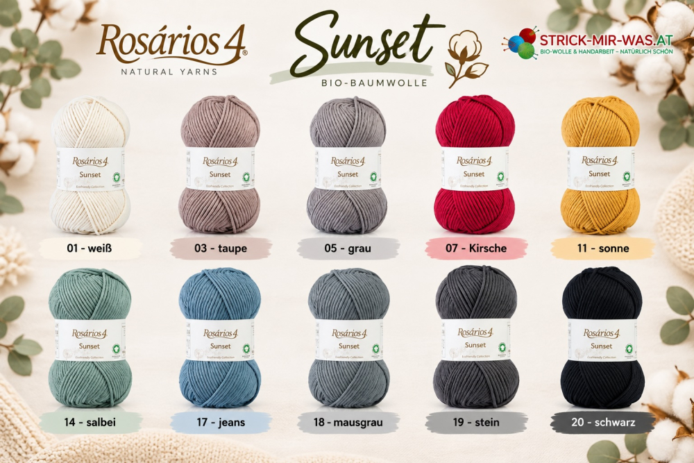 Sunset: 100 % Bio-Baumwolle, GOTS-zertifiziert