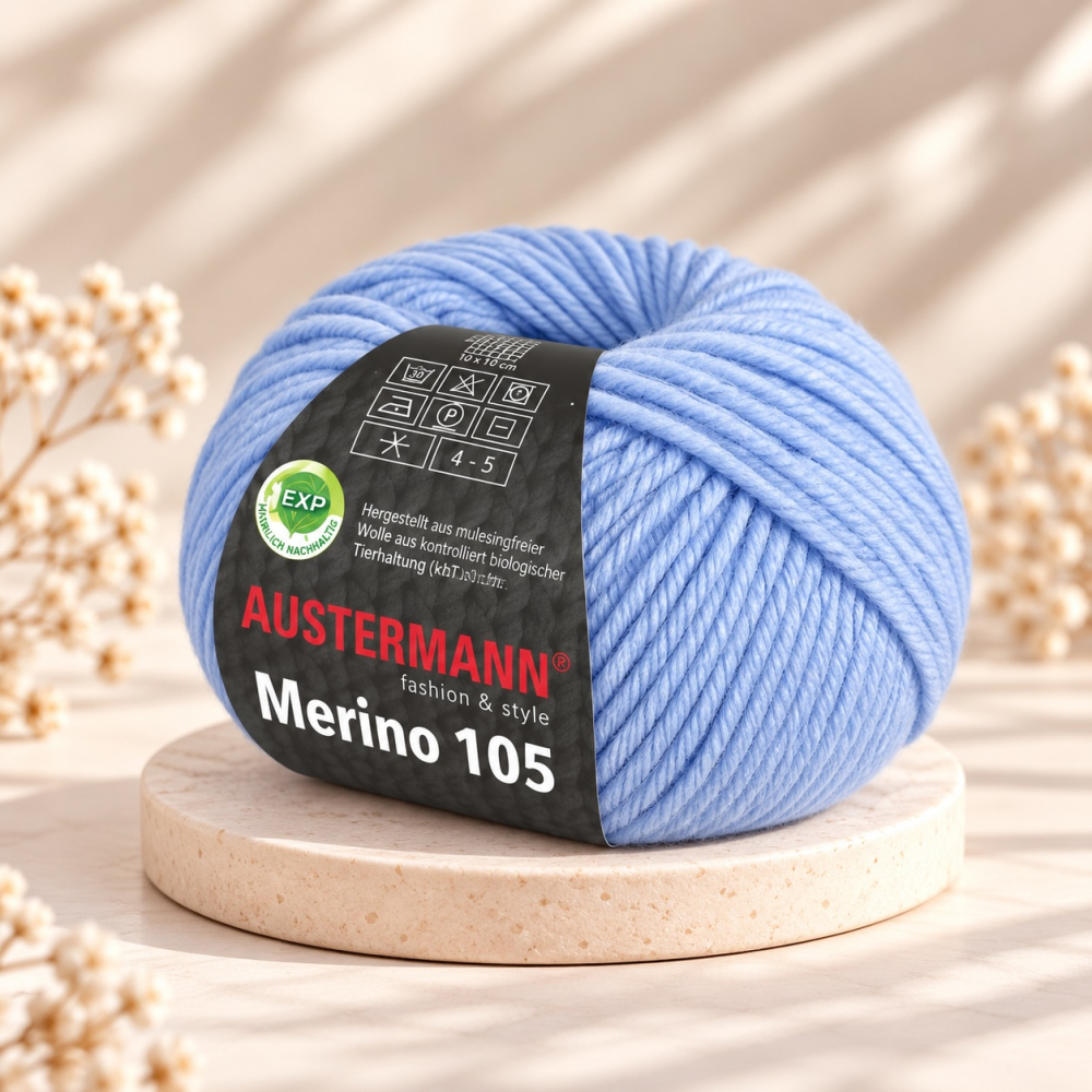 Merino 105, 100 % Merinowolle, EXP-zertifiziert, mulesing-frei