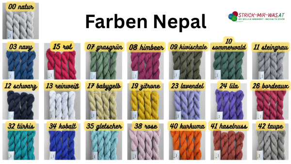 Nepal, besonderes Garn aus Bio-Baumwolle, Leinen & Brennnessel